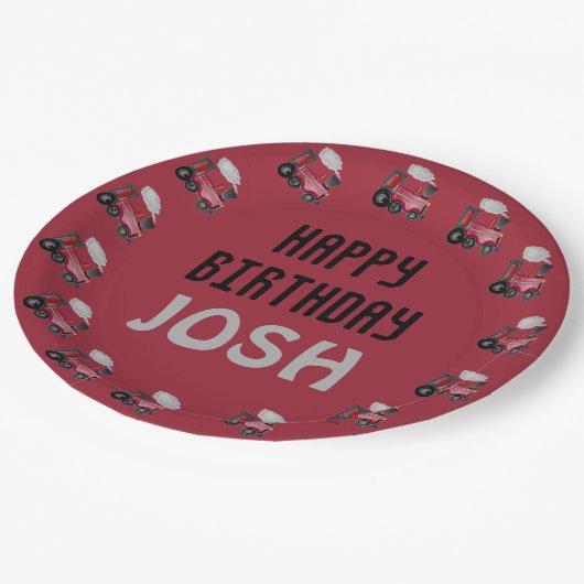 Birthday Train Papieren Bordje (Gekanteld)