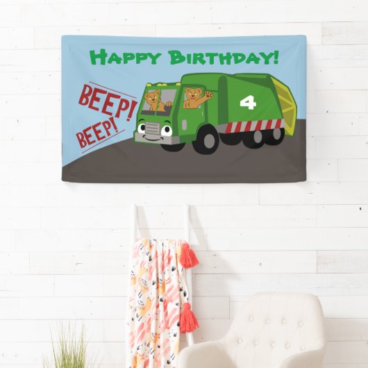 Birthday Trash Truck Spandoek (Insitu)