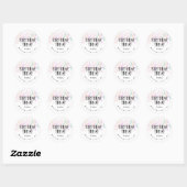 Birthday Treat Confetti Colorful Pastel Ronde Sticker (Vel)