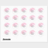 Birthday Treat Pink Simple Cute Typography Ronde Sticker (Vel)