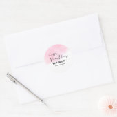 Birthday Treat Pink Simple Cute Typography Ronde Sticker (Envelop)
