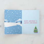 Birthday Tree Kaart - Vrolijk Kerstfeest & Verjaar (Binnen)