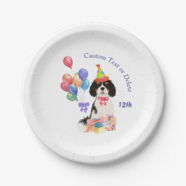Birthday Tri Color Cavalier King Charles Spaniel   Papieren Bordje