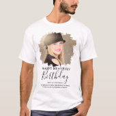 Birthday Tribute Foto Memorial T-Shirt (Voorkant)