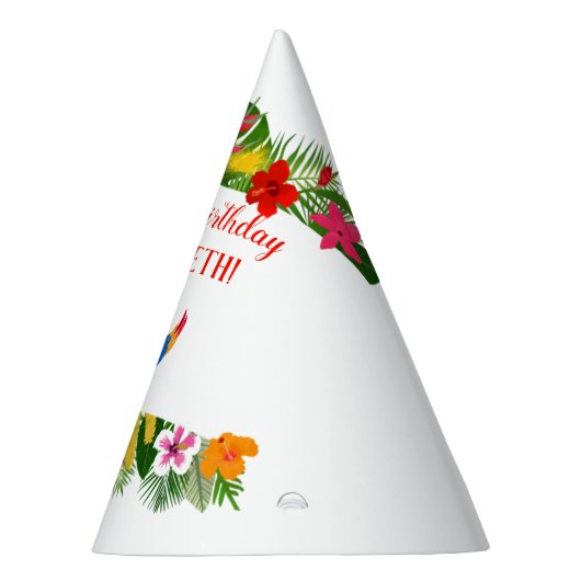 Birthday Tropical Parrot Feesthoedjes (Rechts)