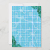 Birthday Tropical Summer Pool Kaart (Achterkant)