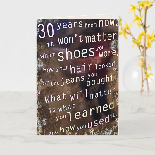 Birthday Truism Kaart (Gele Bloem)