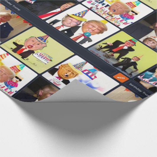 Birthday Trump - v.1 Cadeaupapier (Hoek)