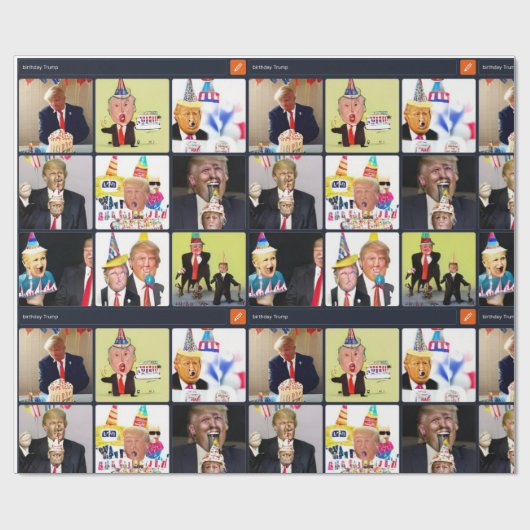 Birthday Trump - v.1 Cadeaupapier (Vlak)