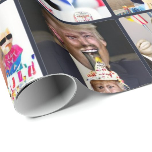 Birthday Trump - v.1 Cadeaupapier (Rol Hoek)