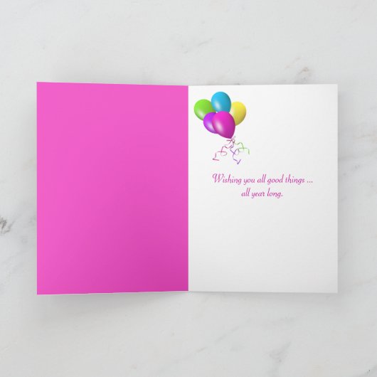 Birthday Tulips for Nana Kaart (Binnen)