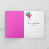 Birthday Tulips for tante Kaart (Binnen)