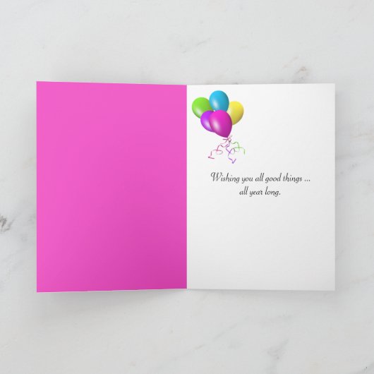 Birthday Tulips for tante Kaart (Binnen)