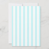 Birthday turquoise modern glitter script stripes kaart (Achterkant)