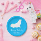 Birthday Turquoise Zee Lion 4Frankie (naam) Papieren Bordje (Feest)