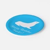 Birthday Turquoise Zee Lion 4Frankie (naam) Papieren Bordje (Gekanteld)