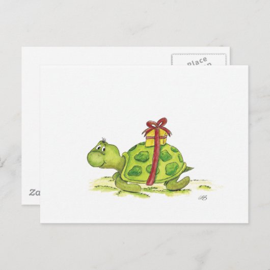 Birthday Turtle Briefkaart (Voorkant / Achterkant)