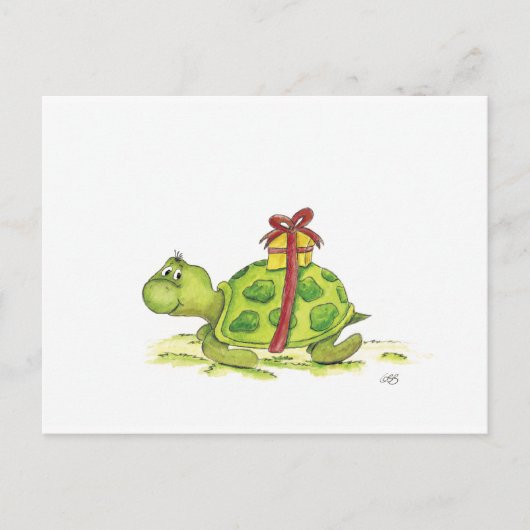 Birthday Turtle Briefkaart (Voorkant)