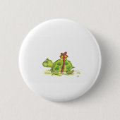 Birthday Turtle Ronde Button 5,7 Cm (Voorkant)