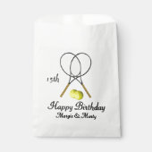 Birthday Twins Tennis Sports Congratulations Bedankzakje (Voorkant)
