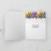 Birthday  typemachine bedankkaart (Binnen)