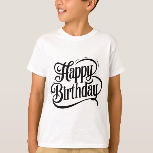 Birthday Typography Sayings T-shirt (Voorkant)