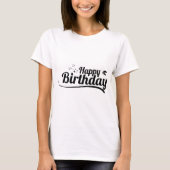 Birthday Typography Sayings T-shirt (Voorkant)