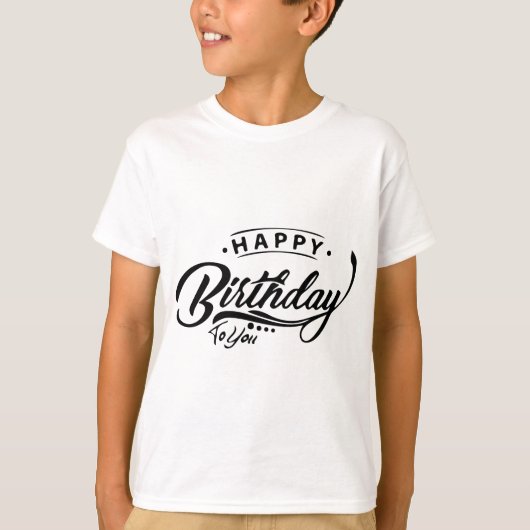 Birthday Typography Sayings T-shirt (Voorkant)