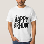 Birthday Typography Sayings T-shirt (Voorkant)