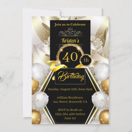 Birthday Uitnodiging (Voorkant)