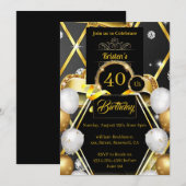 Birthday Uitnodiging (Voorkant / Achterkant)