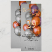 Birthday-uitnodiging (Voorkant / Achterkant)