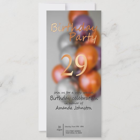 Birthday-uitnodiging (Voorkant)