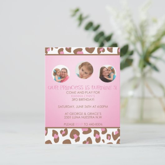 Birthday Uitnodiging (Staand voorkant)