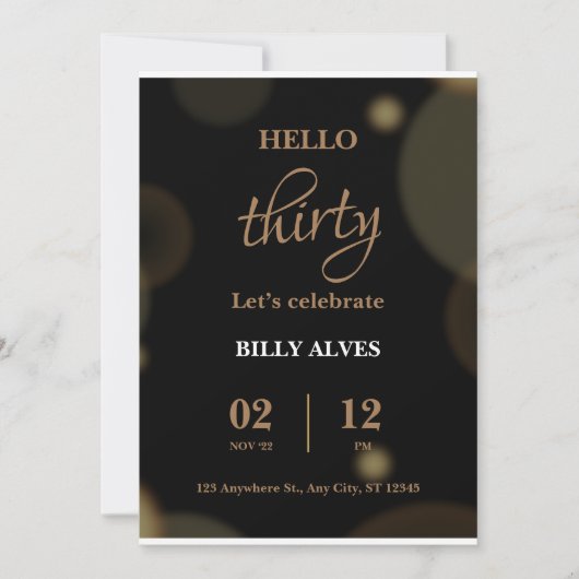 Birthday Uitnodiging (Voorkant)