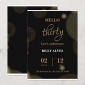 Birthday Uitnodiging (Voorkant / Achterkant)