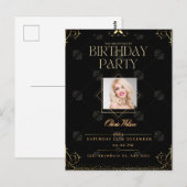 Birthday Uitnodiging (Voorkant / Achterkant)