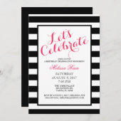 Birthday Uitnodiging (Voorkant / Achterkant)