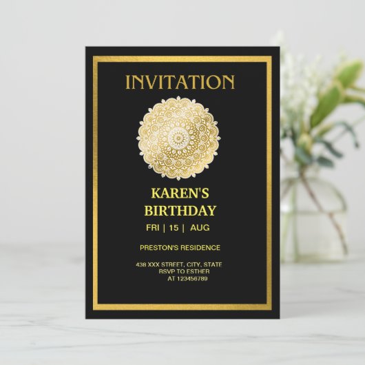 Birthday Uitnodiging (Staand voorkant)