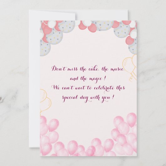 Birthday Uitnodiging (Achterkant)