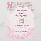 Birthday Uitnodiging (Voorkant / Achterkant)