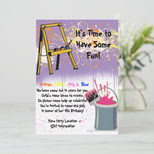 Birthday Uitnodiging (Staand voorkant)