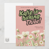 Birthday Uitnodiging (Voorkant / Achterkant)