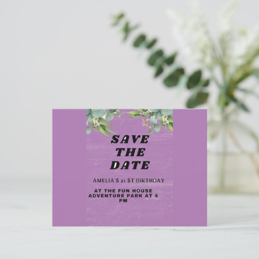 Birthday Uitnodiging (Staand voorkant)