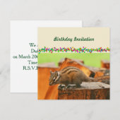 Birthday Uitnodiging (Voorkant / Achterkant)