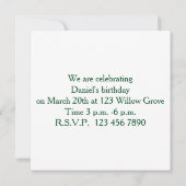 Birthday Uitnodiging (Achterkant)