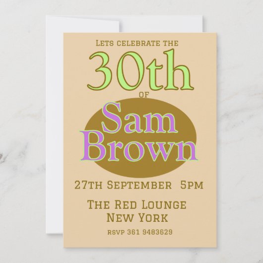 Birthday Uitnodiging (Voorkant)