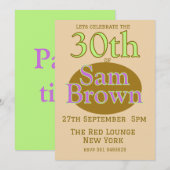 Birthday Uitnodiging (Voorkant / Achterkant)