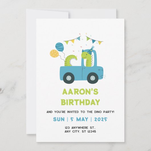 Birthday Uitnodiging (Voorkant)