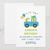 Birthday Uitnodiging (Voorkant / Achterkant)